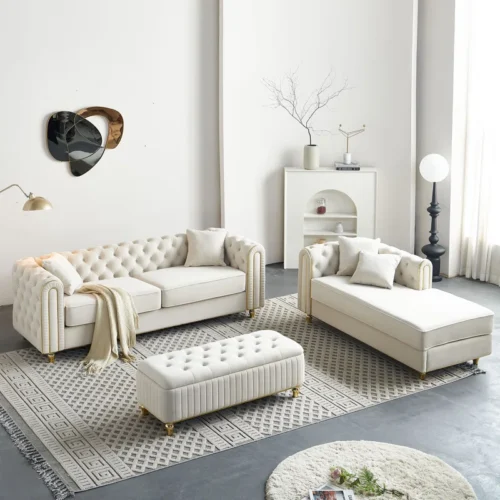 Sofa santai berlapis kain lebar Rumah Hampton® Sofa santai berlapis kain lebar Rumah Hampton®