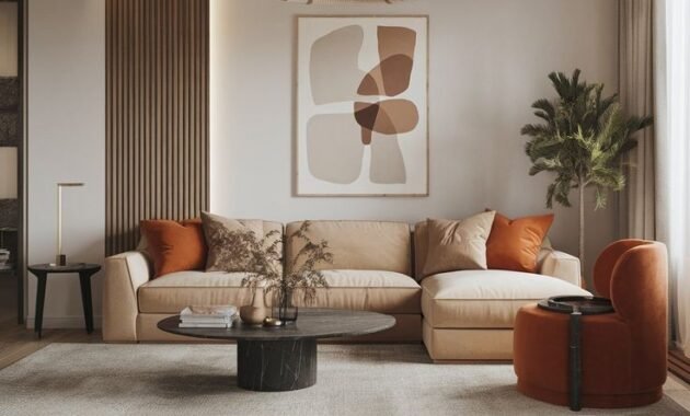 Perpaduan warna furniture