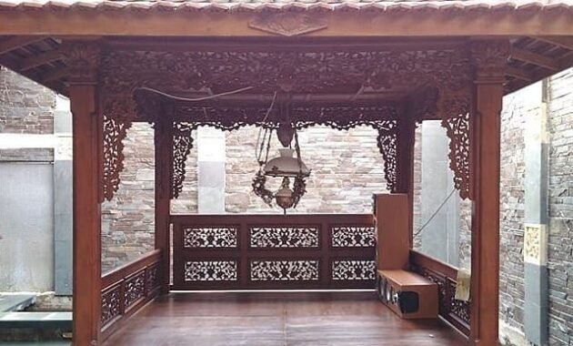 kekuatan gazebo kayu jati