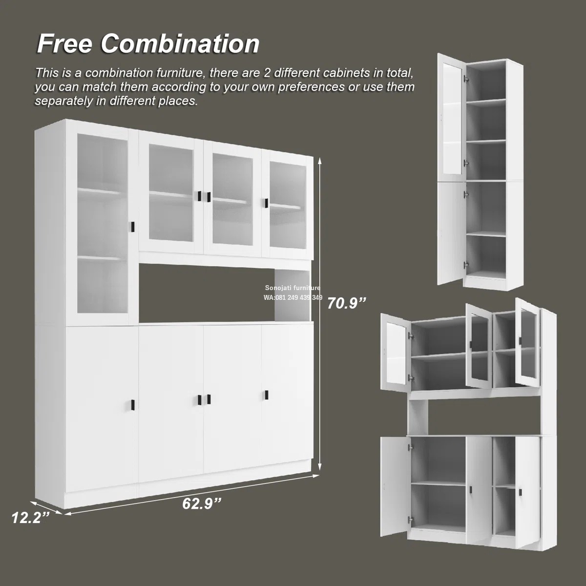 Kombinasi Furnitur Lemari Penyimpanan Lemari Pajangan Kombinasi Furnitur Lemari Penyimpanan Lemari Pajangan