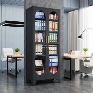 Lemari Penyimpanan Dapur Display Tinggi Ebern