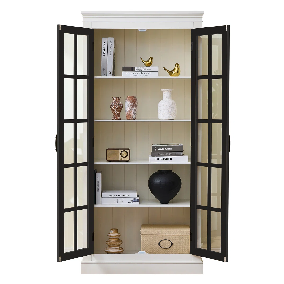 Lemari Dapur Berdiri Putih Hitam Lark Manor™ Lemari Dapur Berdiri Putih Hitam Lark Manor™