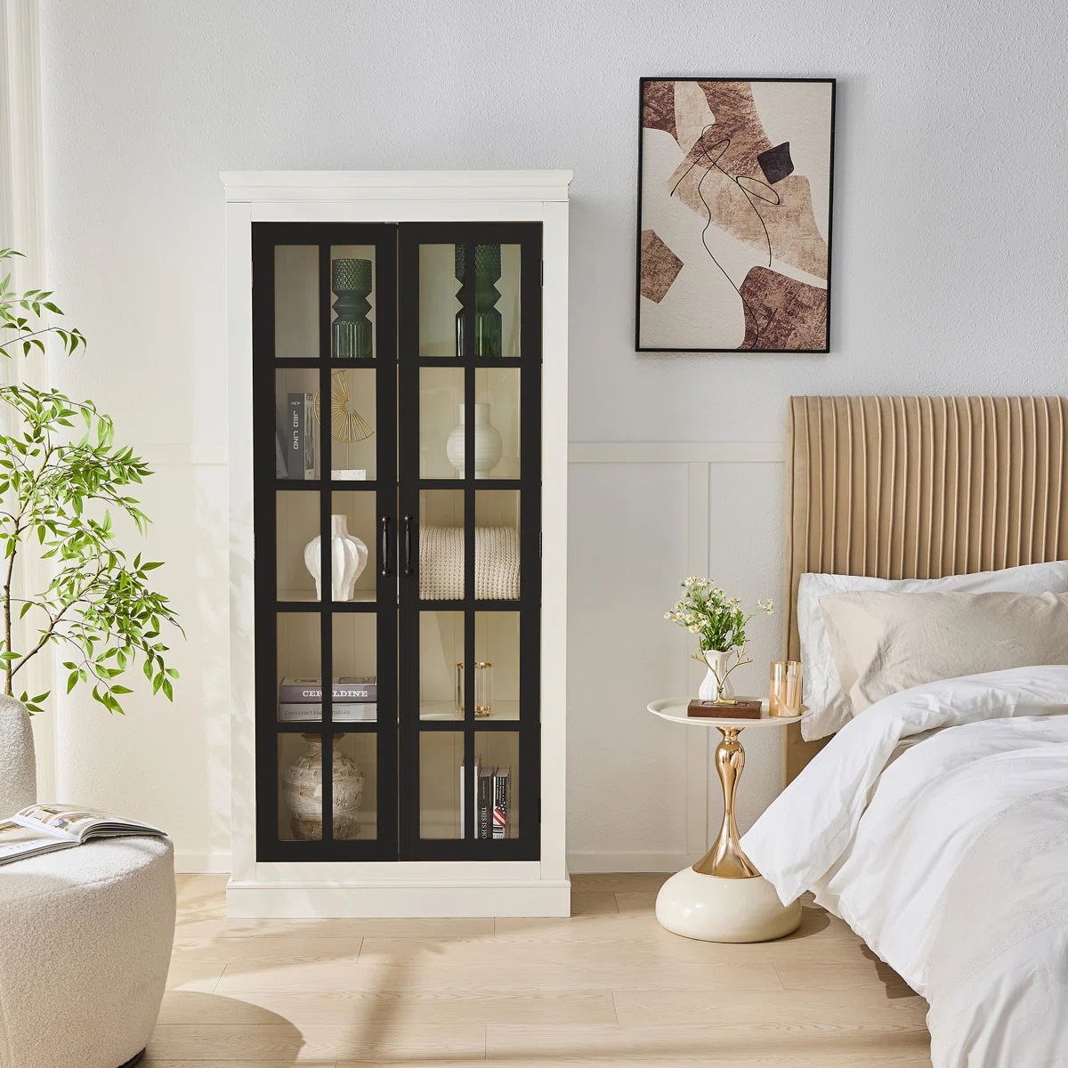 Lemari Dapur Berdiri Putih Hitam Lark Manor™ Lemari Dapur Berdiri Putih Hitam Lark Manor™