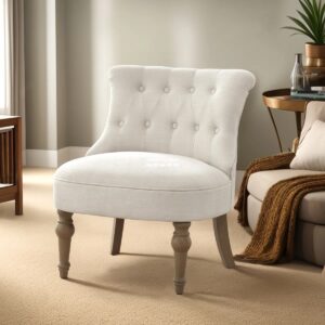 Kursi Rias Samping Wingback Berlapis Kain