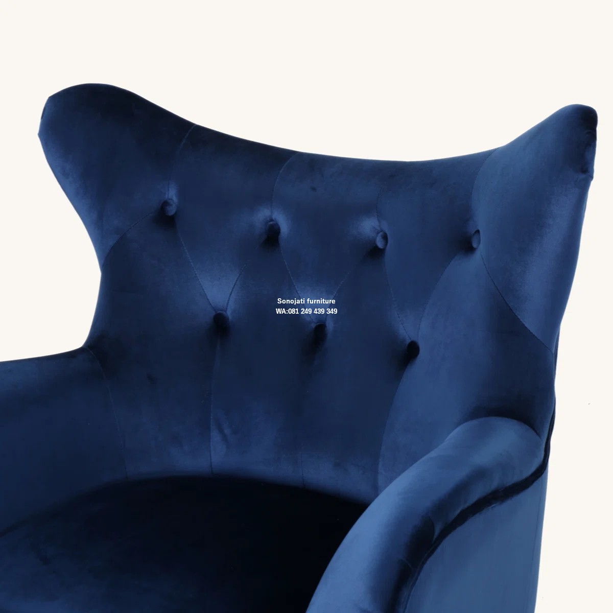 Kursi Sofa berlengan beludru Rumah Hampton Kursi Sofa berlengan beludru Rumah Hampton