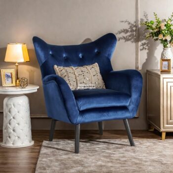 Kursi Sofa berlengan beludru Rumah Hampton
