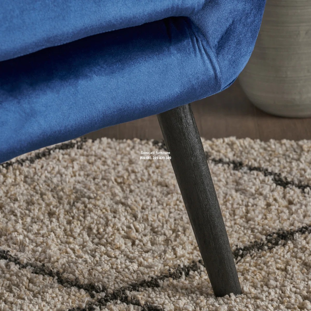 Kursi Sofa berlengan beludru Rumah Hampton Kursi Sofa berlengan beludru Rumah Hampton