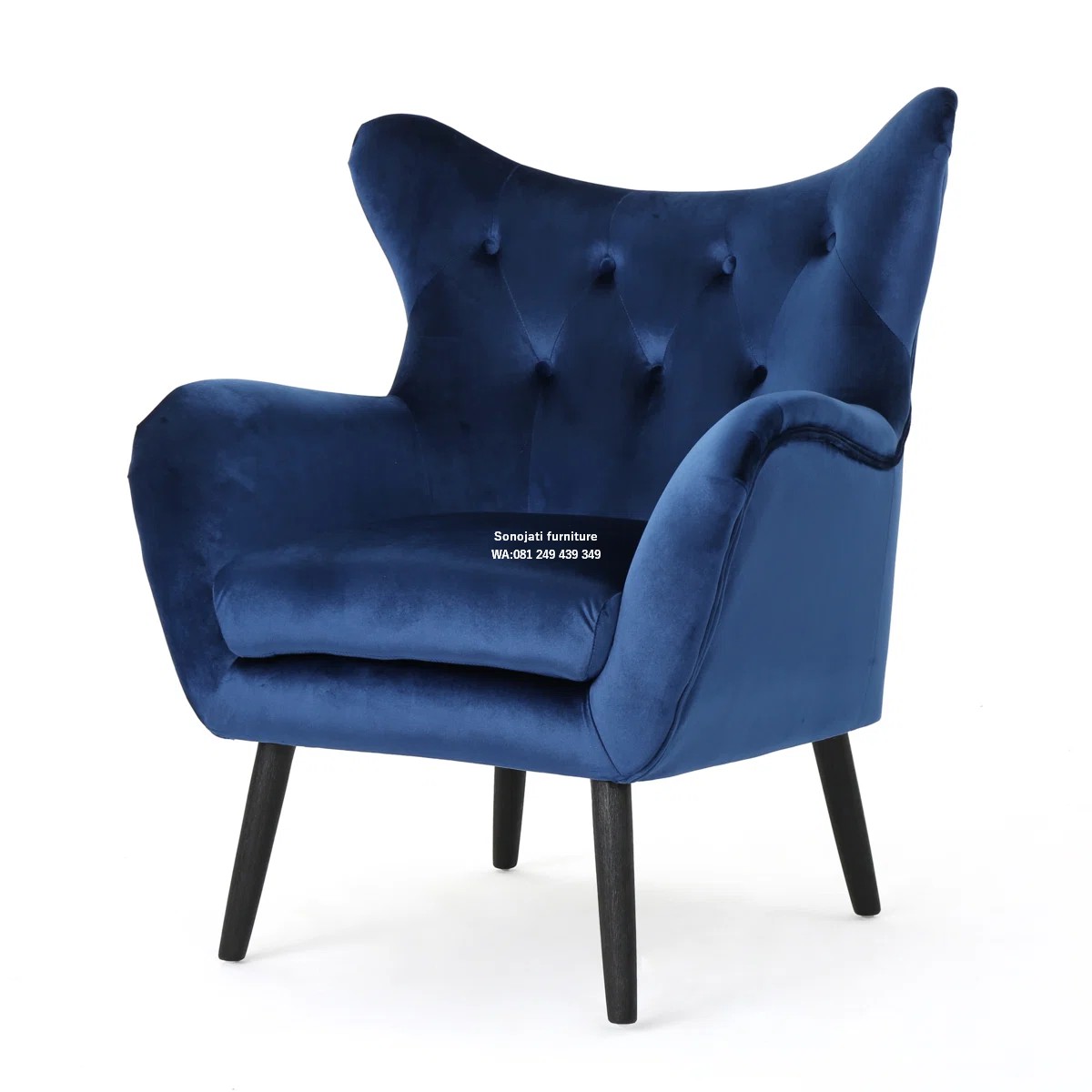 Kursi Sofa berlengan beludru Rumah Hampton Kursi Sofa berlengan beludru Rumah Hampton