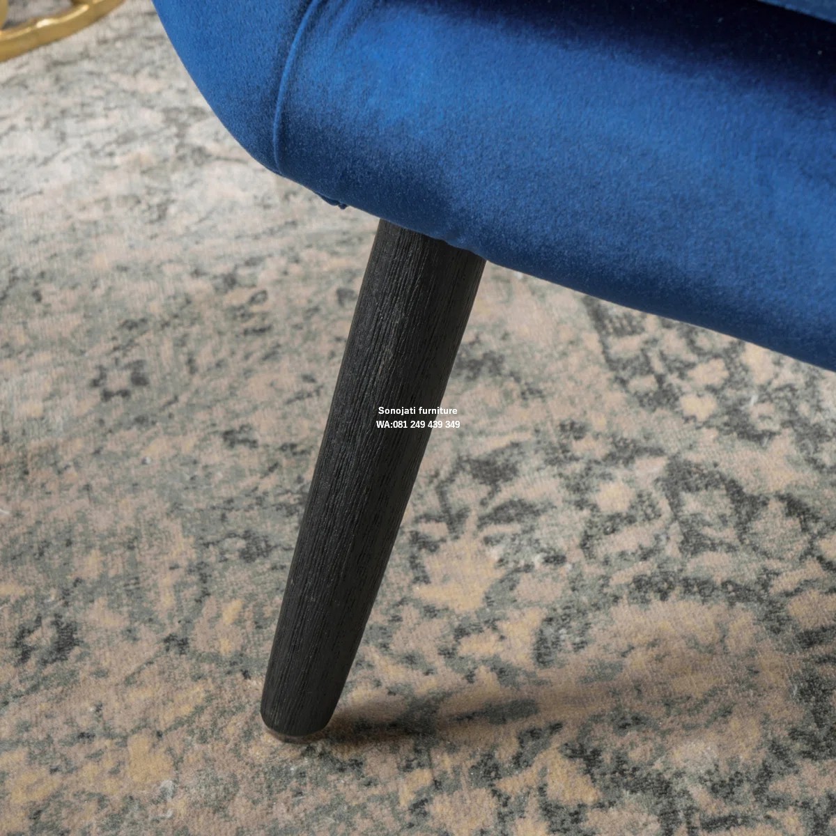 Kursi Sofa berlengan beludru Rumah Hampton Kursi Sofa berlengan beludru Rumah Hampton