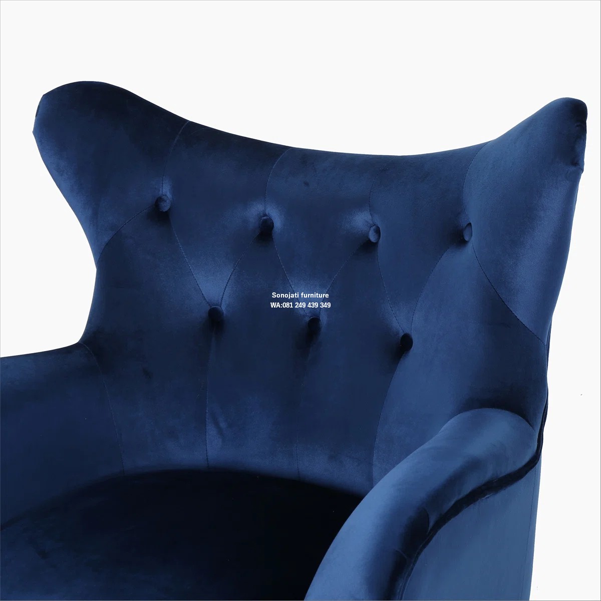 Kursi Sofa berlengan beludru Rumah Hampton Kursi Sofa berlengan beludru Rumah Hampton