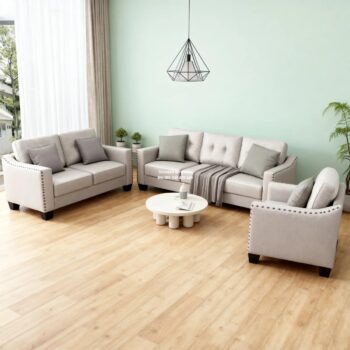Set Sofa Ruang Tamu 3 Bagian dengan Sandaran Berumbai Lark Manor