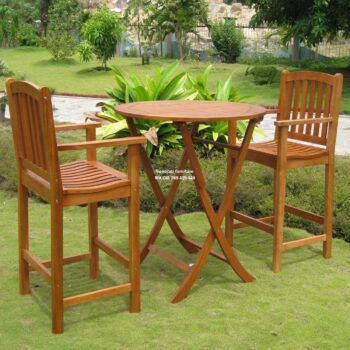 Set Meja Makan Teras Kayu Blaser