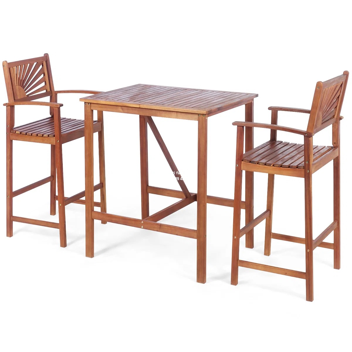 Set Meja Makan Teras Kayu Minimalis Costway Set Meja Makan Teras Kayu Minimalis Costway