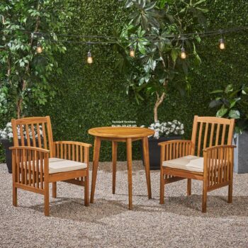 Set Meja Makan Teras Kayu Jati Engelman untuk 2 Orang