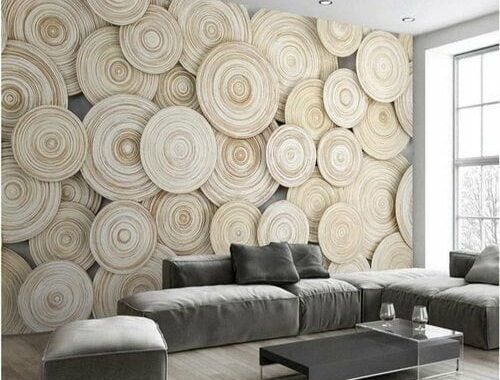 wallpaper dinding ruang tamu mewah