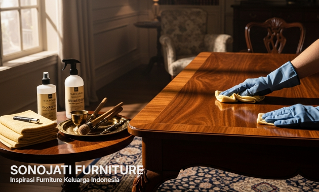 cara memoles furnitur kayu