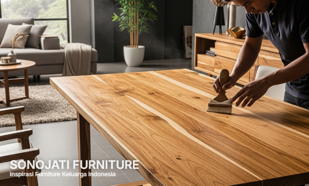 finishing ulang furniture jati