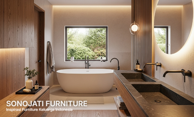 Desain kamar mandi alami