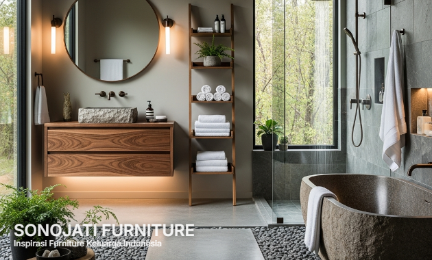 Desain kamar mandi alami