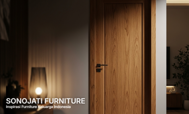 pintu kayu jati tahan air