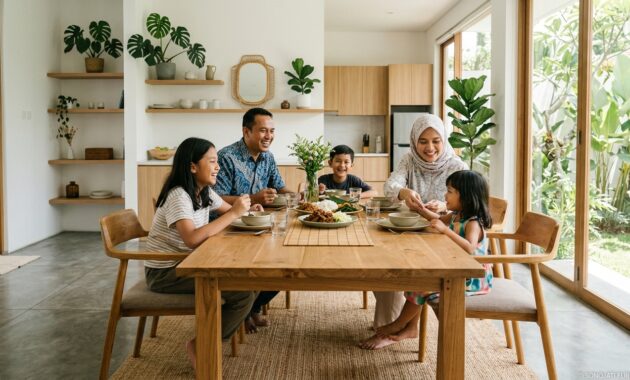 ukuran meja makan minimalis